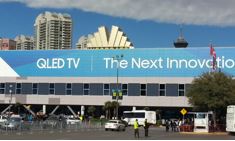 Samsung QLED TV CES 2017 sign